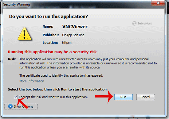 security for rpi3 vnc server
