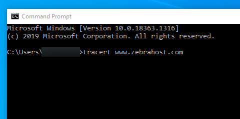 traceroute performa tracert